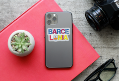 Barcelonia Text Mobile Sticker